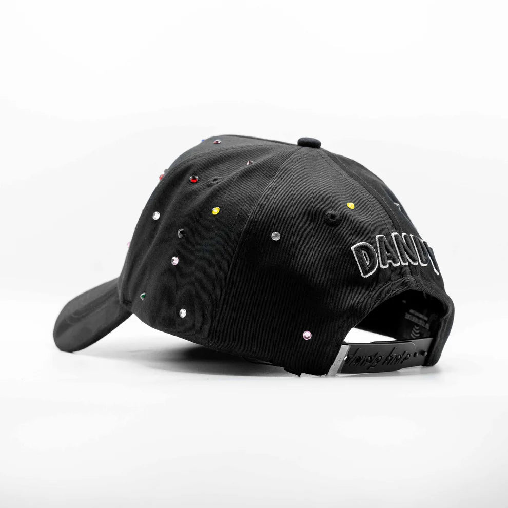 Gorra Dandy Hats "LA" Black Rainbow Crystals